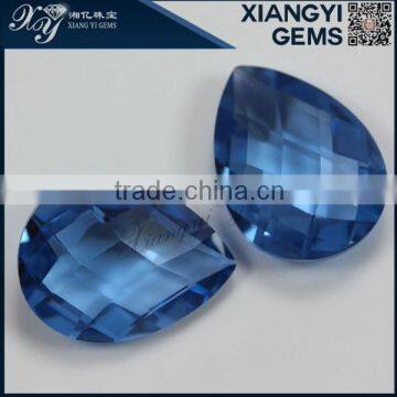 wholesale prices for 108# 6*8mm pear shape double checkerborad spinel gemstones from Chinese Xiangyi jewelry comany