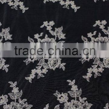 New design high quality cheap beaded embroidery lace fabric