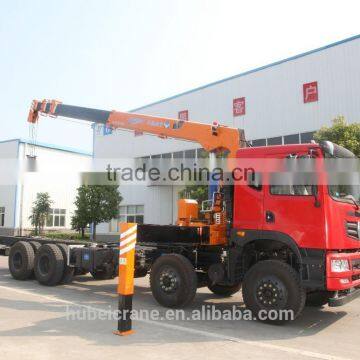 10ton crane with straight arms, SQ10S4, hydraulic crane on truck.