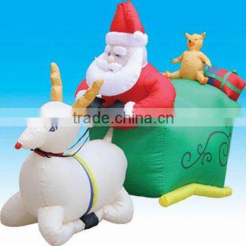 Inflatable Christmas sleigh yard decoration 2016