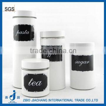 decorative candy glass jar with printed decal