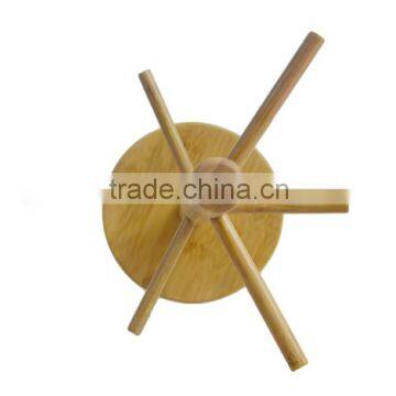 Bamboo 6 Cup Holder / Coffee Mug Stand / Mug Hanger Rack--Xingyuan photo-4