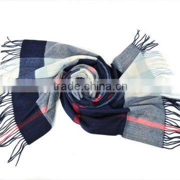 Check Design Wool Shawl/Pashmina shawl