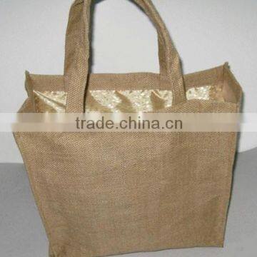 linen or linen cotton blended plain hotel shopping bag with printed logo