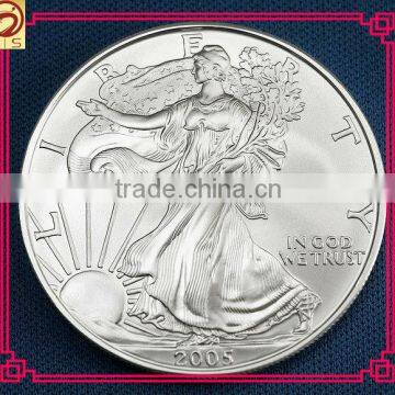 promotional rare silver and gold souvenir custom coin