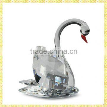 Noble Clear Decorative Crystal Swan For Married Keepsake