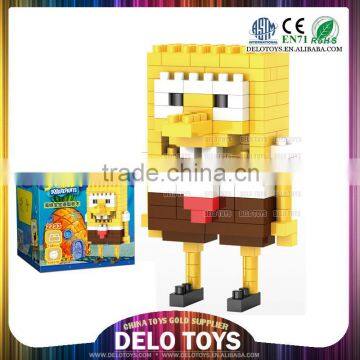 fast selling products wholesale plastic diamond bricks assemble toys SpongeBob loz blocks DE0260071