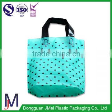 Custom design printing PE high quality die cut patch handle PE biodegradable shopping plastic bag