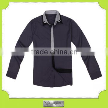 Custom high quality fashion cotton mens long sleeve dress shirts