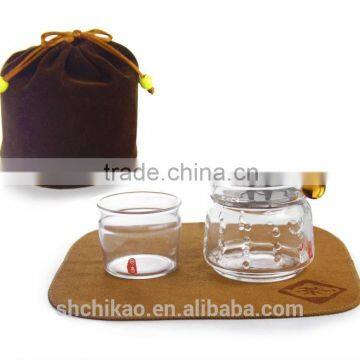 Suitable for travel bring tea cozy personality high borosilicate glass tea set