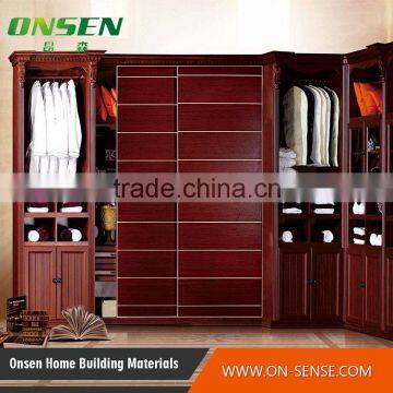 Latest innovative products glossy walnut sliding door wardrobe from chinese merchandise