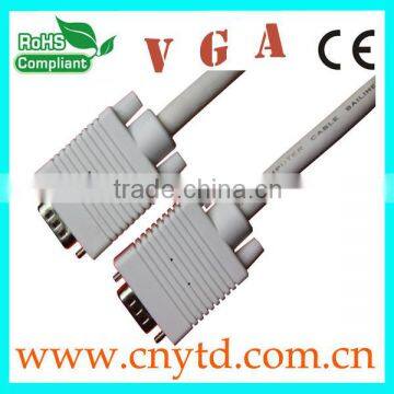 high quality beige vga cable 15pin to15pin