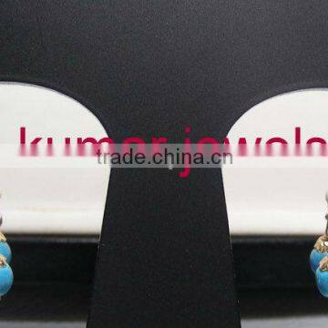 small jhumka with firoza