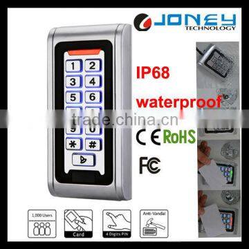IP68 Waterproof Metal Keypad Standalone Door Access Control System