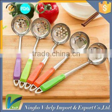 Hanging spoon Cooking Tools Stainless Steel Soup Spoons Wall Hanging Long Handle Ladle Kitchen Utensils Solid Server Spoon