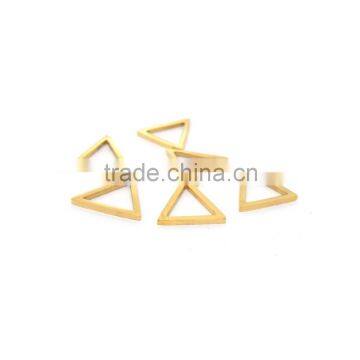 Stainless steel gold color triangle shape items charm for bracelets