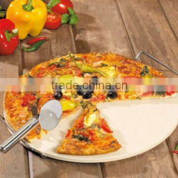 Pizza stone with carry rack