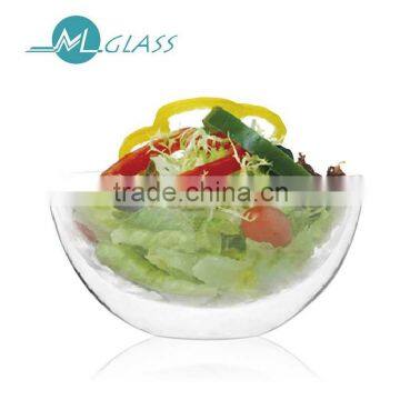 Wholesale 300ml handmade high borosilicate glassware double wall glass bowl N6015