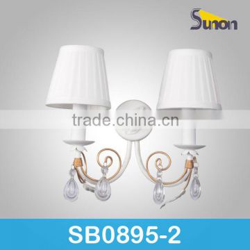 2 light white metal wall light made in china SB0895-2