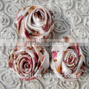 New arrival High Quality factory direct sale cheap satin flower headband wholesale