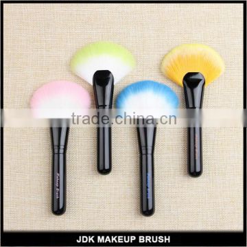 Rainbow Fan Brush Lovely Cosmetic Fan Brush Black Handle Fan Brush