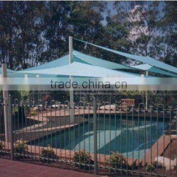 HDPE fabric triangle blue shade sail