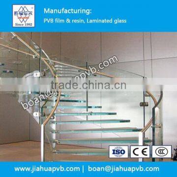 Clear 6.38mm Laminated glass for staircases