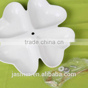 2016 new wholesale ceramics Clover type plate food or fruit plates dish