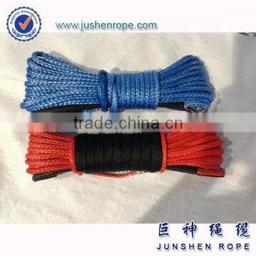 Good quality new design 6mm*15m atv/utv synthetic winch rope