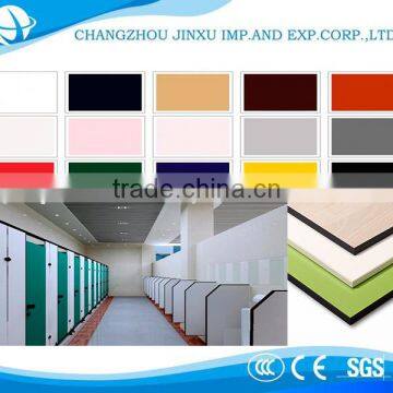 compact toilet partition board; 12mm compact laminate/hpl