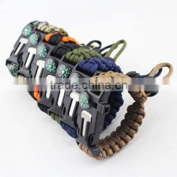 Paracord Survival Bracelet With a 350LB Parachute Cord, Fire Starter, Embedded Compass, Flint, Emergency Knife & Whistle photo-2