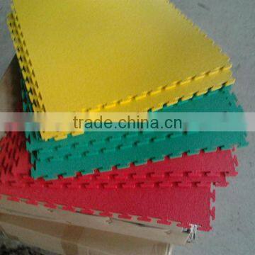 Interlocking pvc garage tile