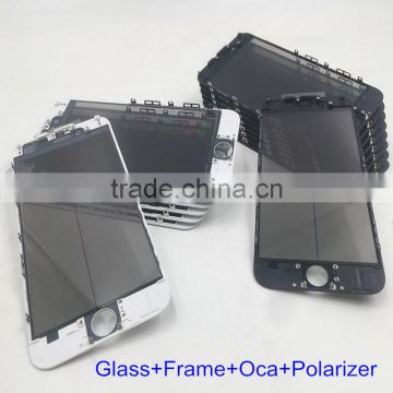 Glass Lens +Frame +oca 4 in 1 Film+Polarizer Film for iphone 7 7P for iphone 6 6S for iphone 6P 6SP