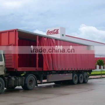 High Quality 35 Ton Curtain Box Trailer In Truck Semi Trailer