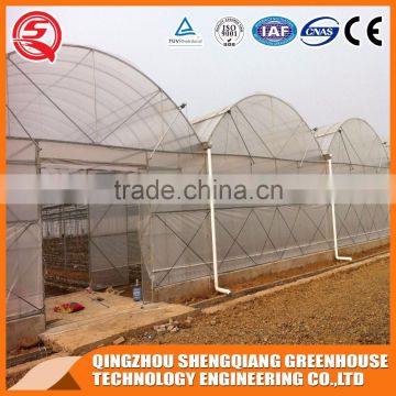 Commercial plastic inflatable greenhouse tunnel steel frame cooling system