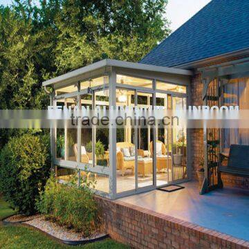 Aluminium Portable Curved Glass Sunroom