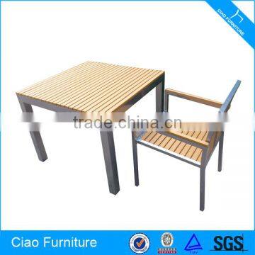 Leisure Wooden Table Aluminum Dining Room Set
