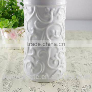 Modern Pure White Sculpture Ceramic Vase, Custom Design Accepted photo-5