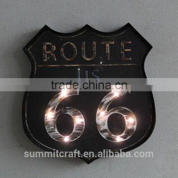 Illuminated Antique US Route 66 Metal Wall Decor photo-3