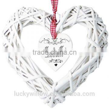 Wholesale Wicker Hearts With Rebbon photo-4