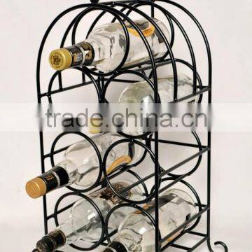 iron cast metal black wine bottle stand