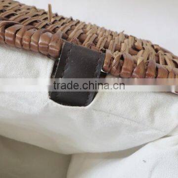 Set 3 Brown Rectangle Wicker Laundry Hamper Basket photo-6