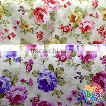 Wholesale Aqua Pinks Floral Flower Woven Cotton Fabric Size 100*150 cm photo-6