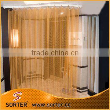 Hanging Golden Decorative Woven Mesh Room Divider photo-3