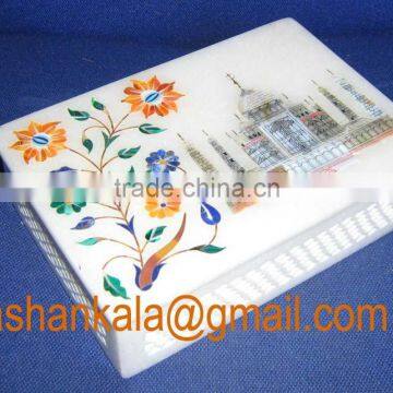 Decorative Taj Mahal Marble Inlay Box