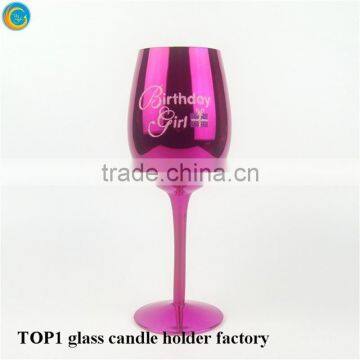 candle holder Handcrafted Votive Festive Glass goblet Candle Stand