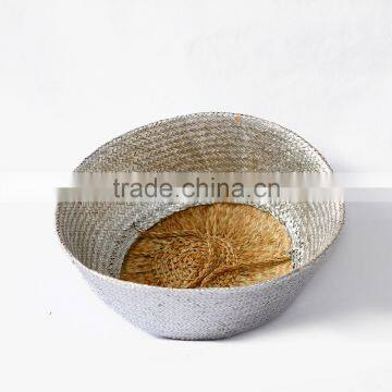 Gold and Silver Seagrass Storage Baskets, Belly Seagrass Baskets photo-5