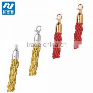 1.5 Meter Black Velvet Rope With Gold Hook for Crowd Control Barrier photo-5