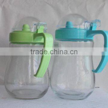 550ml 18oz Kitchen Use Glass Oil Bottle Vinegar Jar With Plastic Lid photo-2