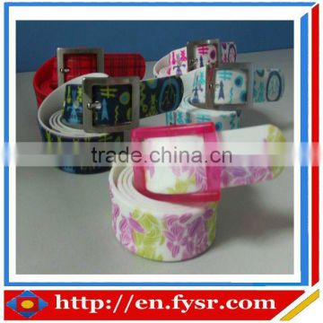 2016 fashion spay printing Eco-Environmental Silicone boy golf Belt